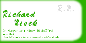 richard misek business card